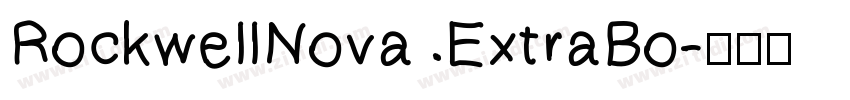 RockwellNova ExtraBo字体转换